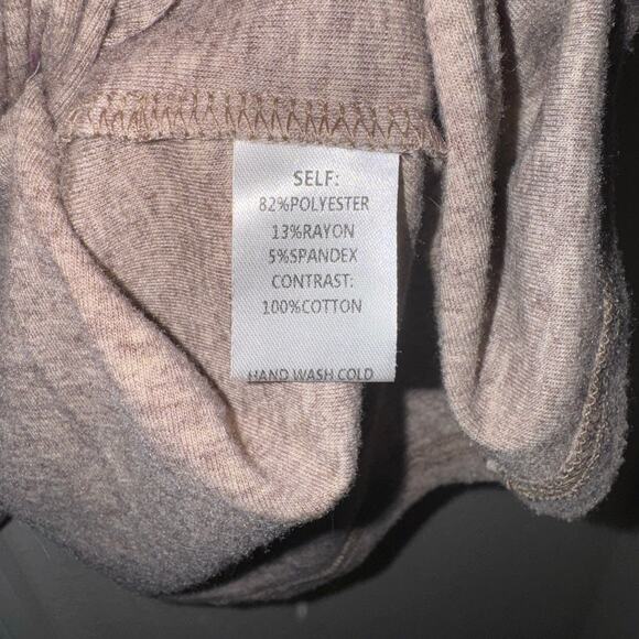 Easel Oversized Flowy Boho Asymmetrical Hem Peace Sign Brown Shirt Size Small - Picture 4 of 8